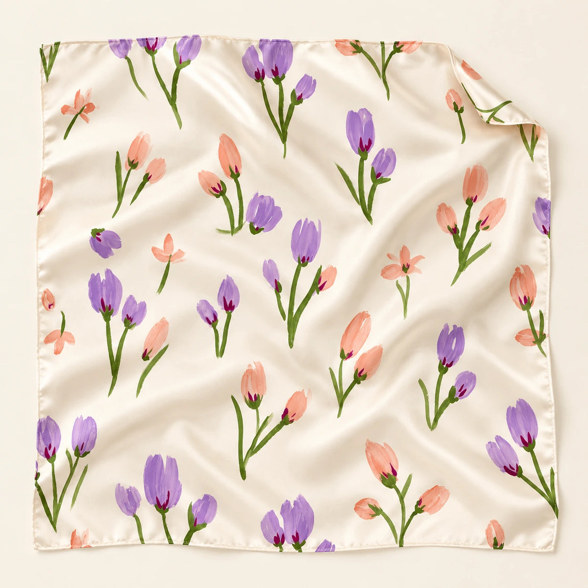Tulip Daydream scarf — detail view