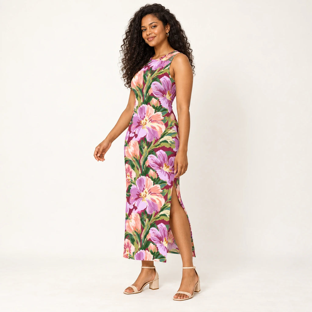 Velvet Botanica bodycon dress — hero view