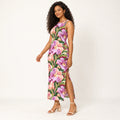 Velvet Botanica bodycon dress — hero view