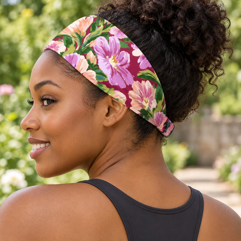 Velvet Botanica headband — lifestyle view