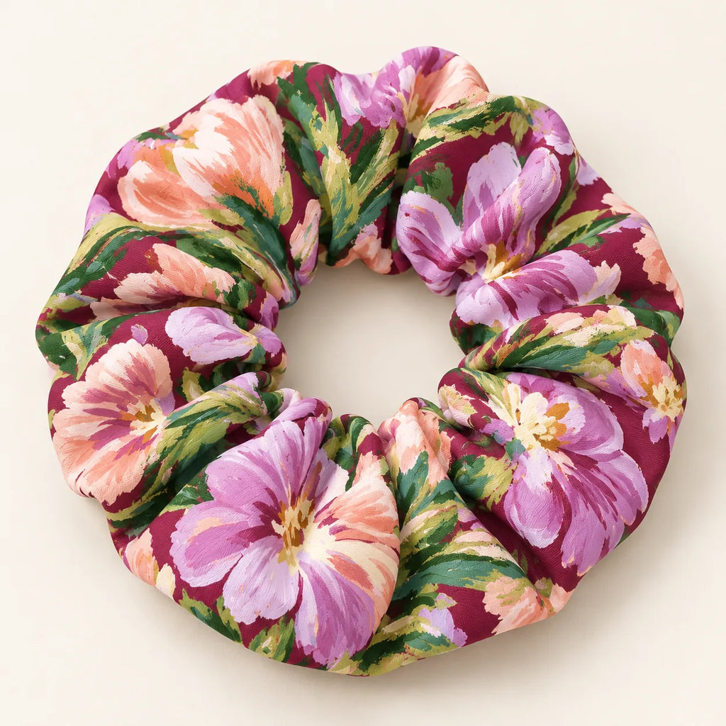 Velvet Botanica scrunchie — detail view