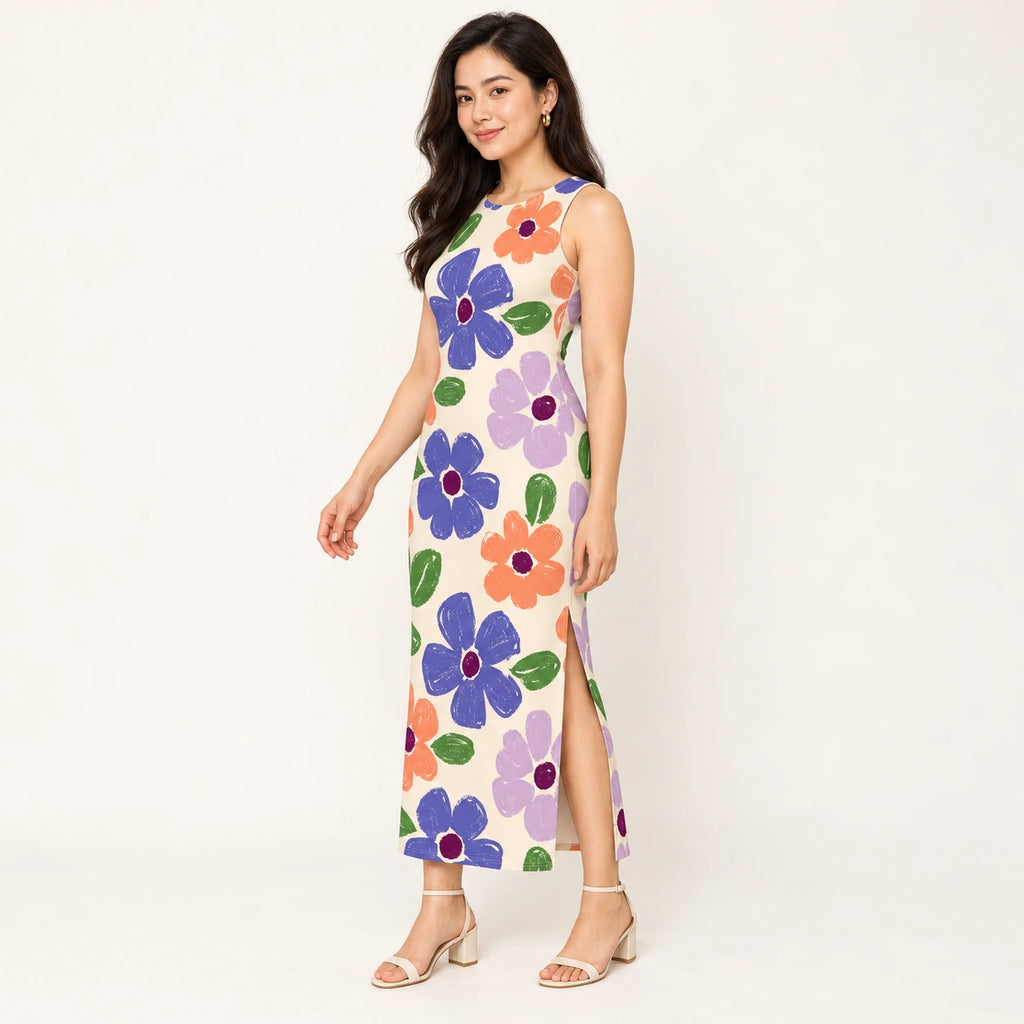 Wildflower Pop bodycon dress — hero view