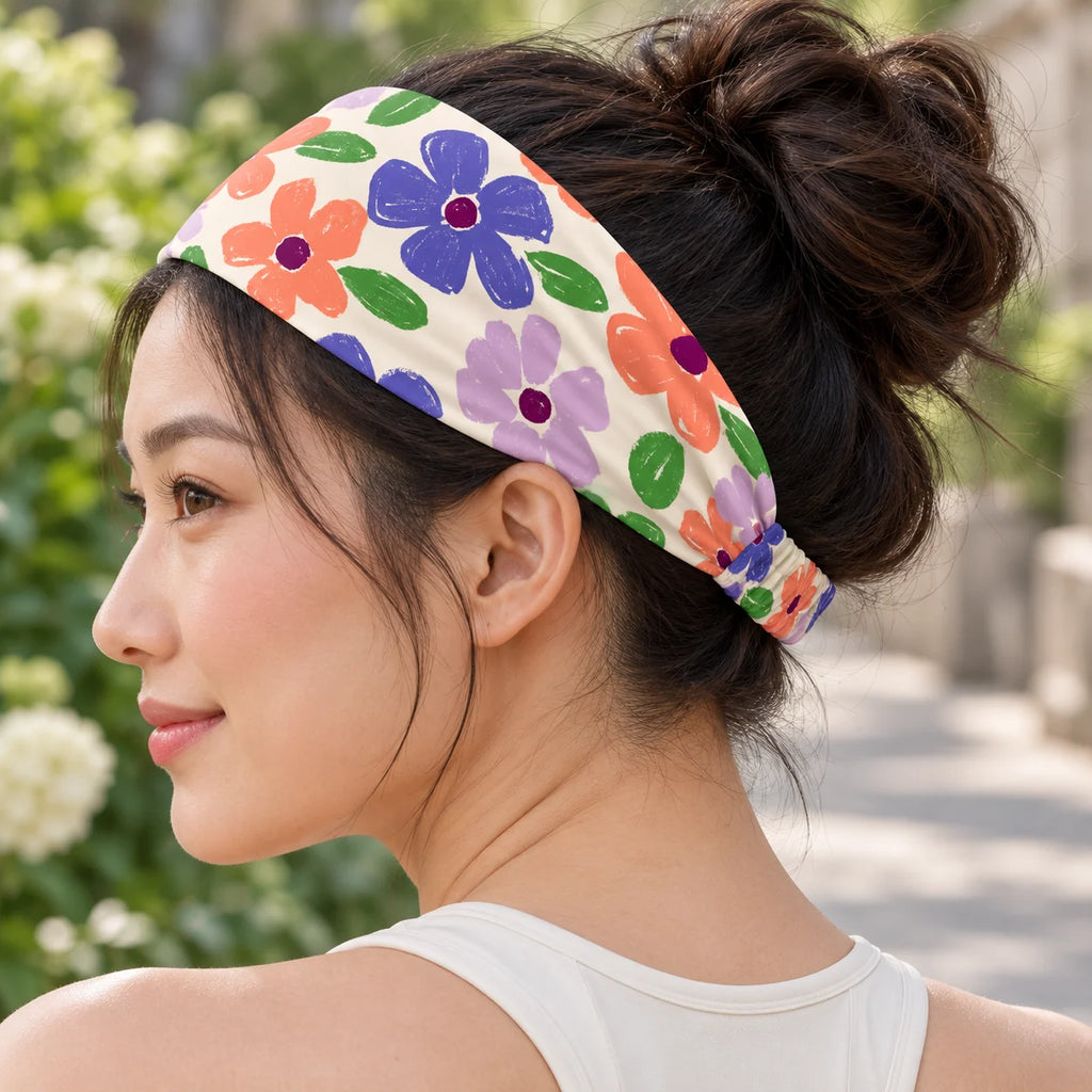 Wildflower Pop headband — lifestyle view