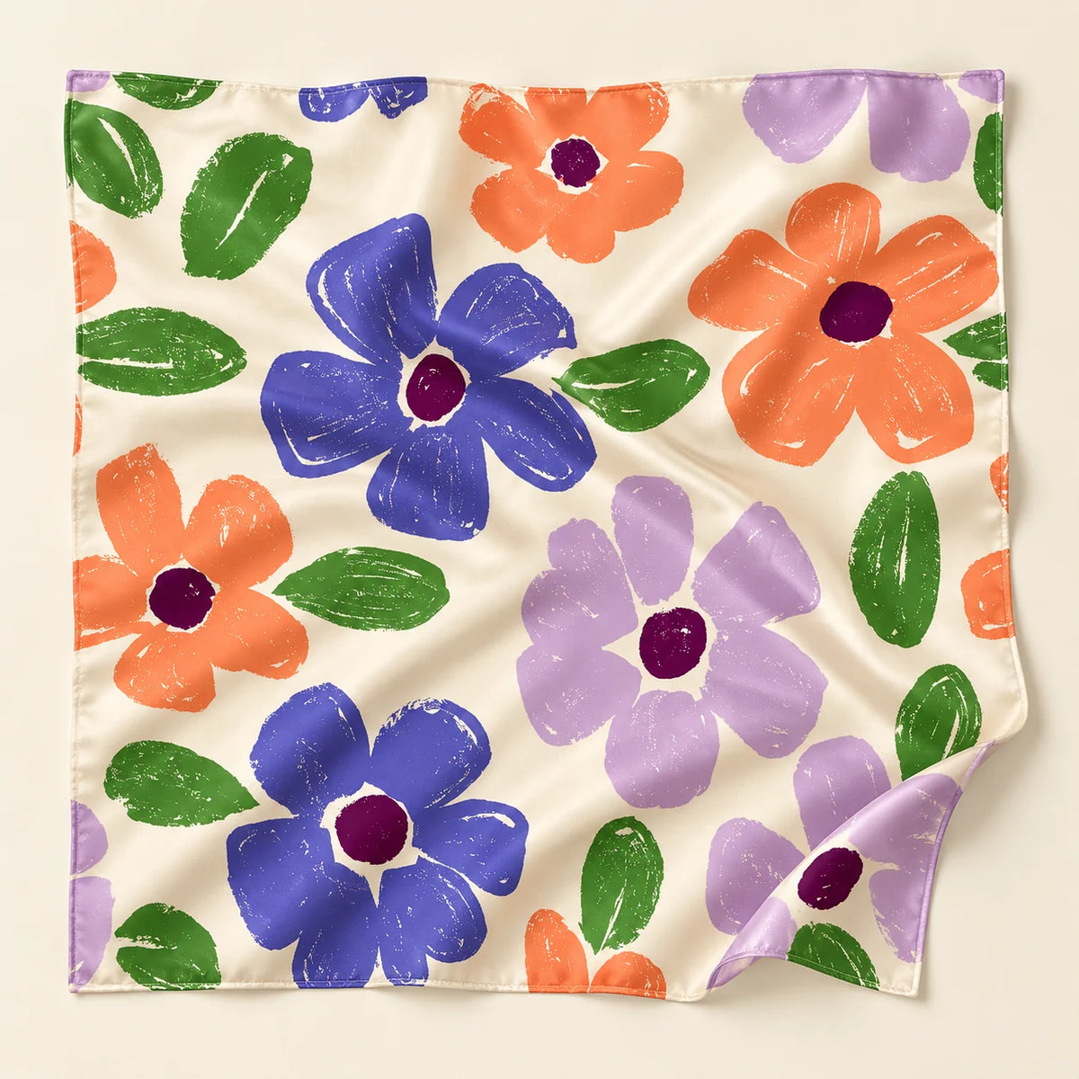 Wildflower Pop scarf — detail view