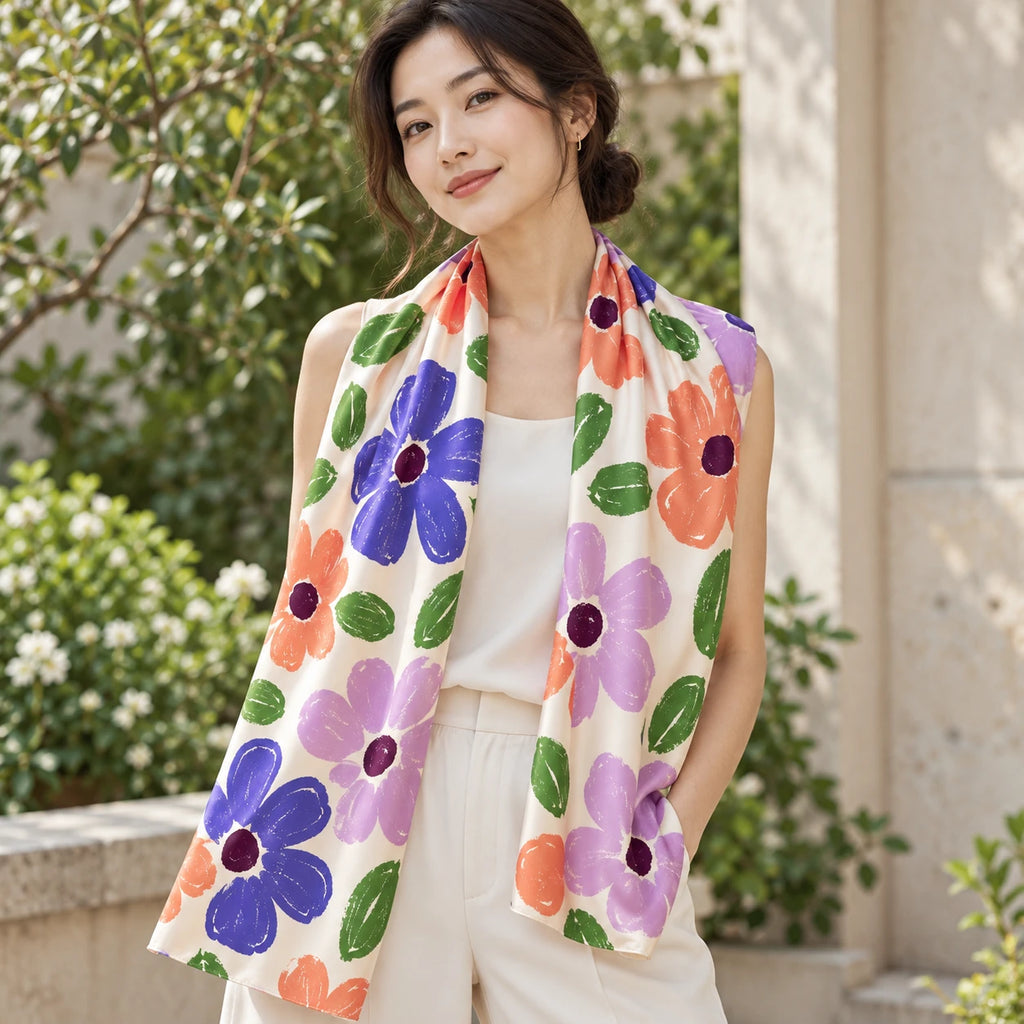 Wildflower Pop stole — lifestyle view
